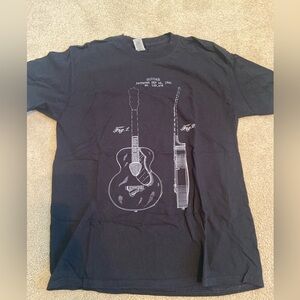 Black Guitar Large Tshirt